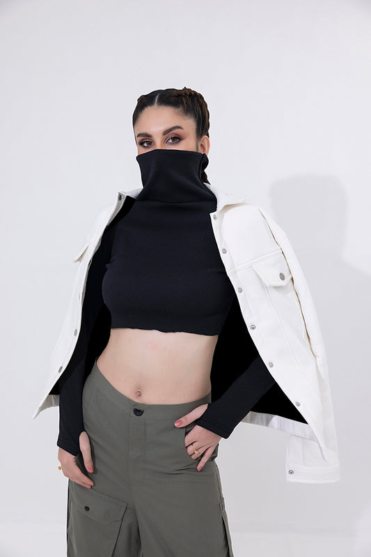 Women's fleece white jacket.