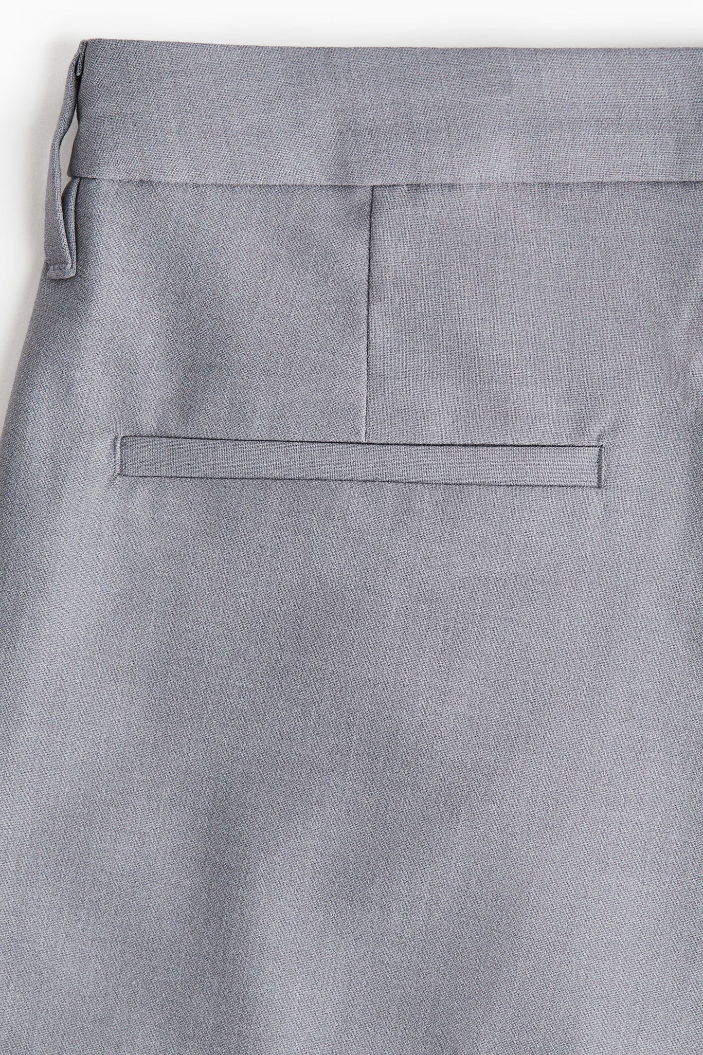 Double pleat grey straight leg pants Mens