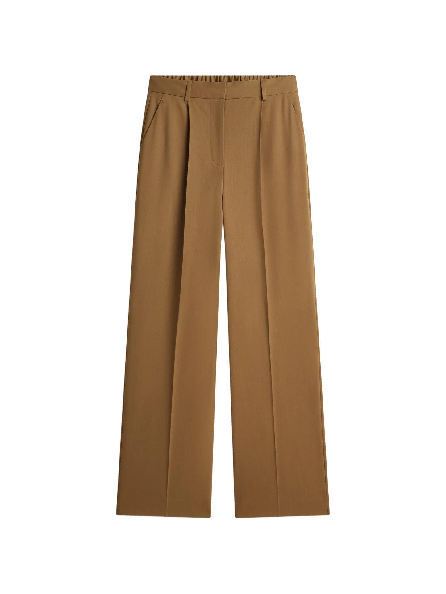 Pleated Lastic Waist Copper Trouser
