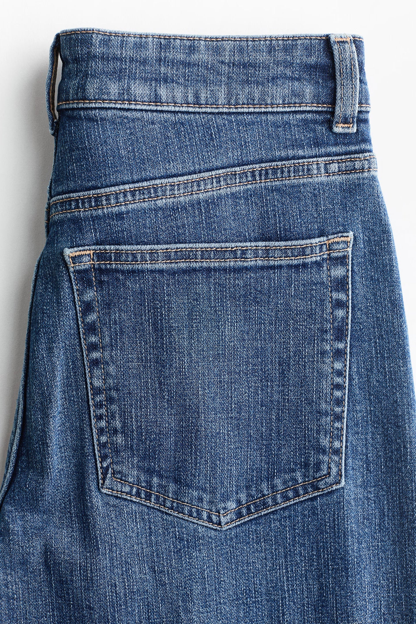 Straight Leg High Rise Mid Blue