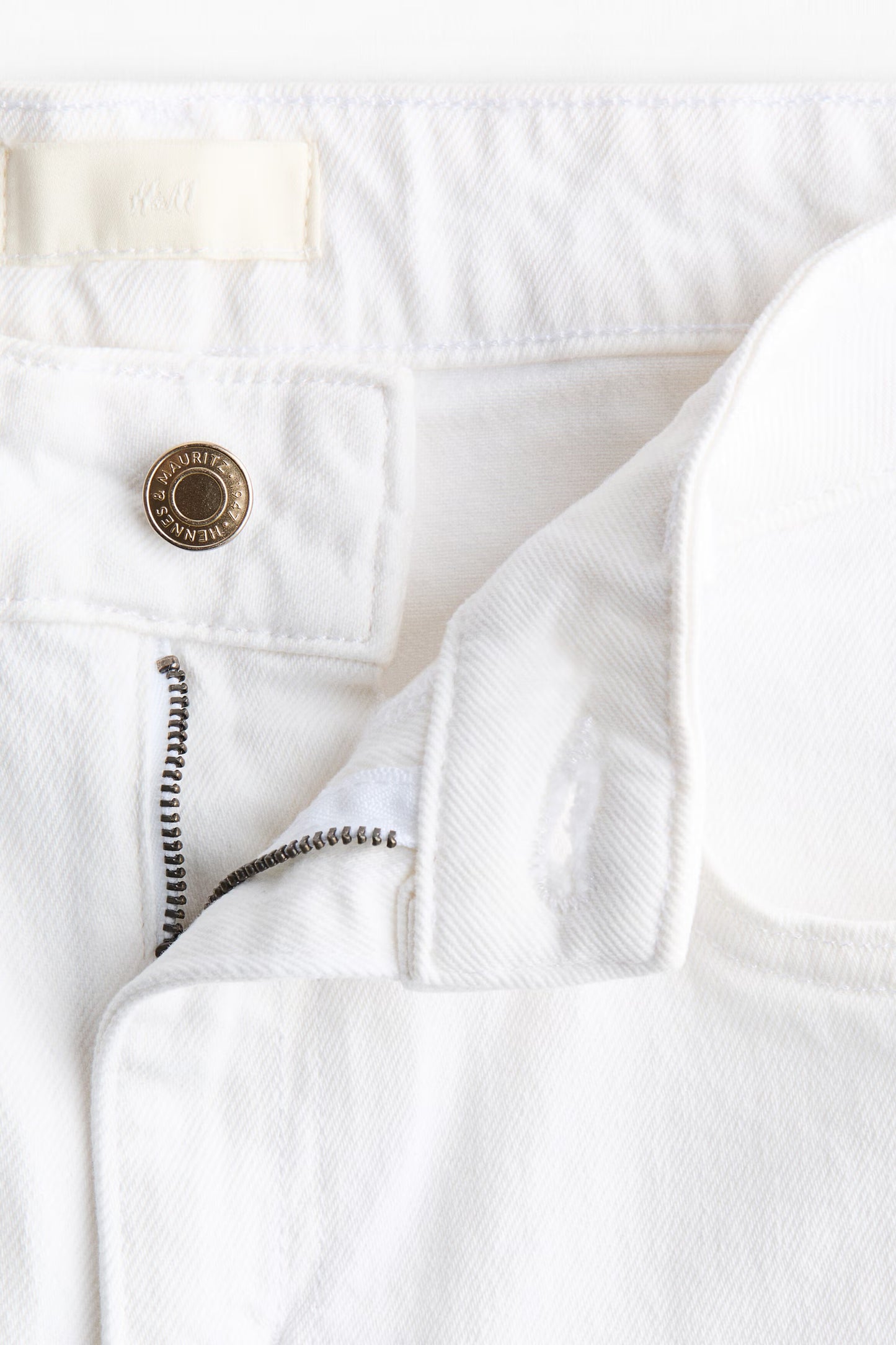 White High Waist Wide Leg