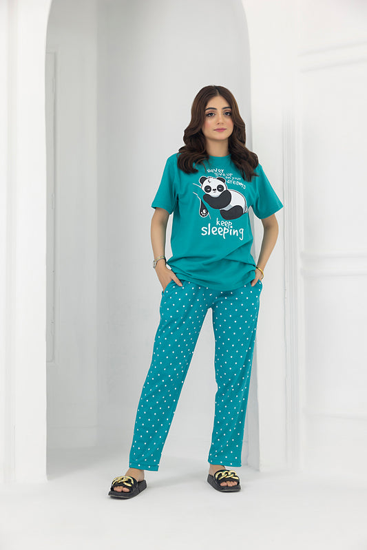 Panda Jersey and Pyjama set (A.Green)