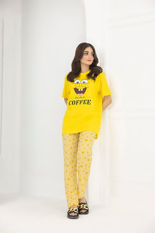 Spongebob Jersey and Pyjama set (Yellow)