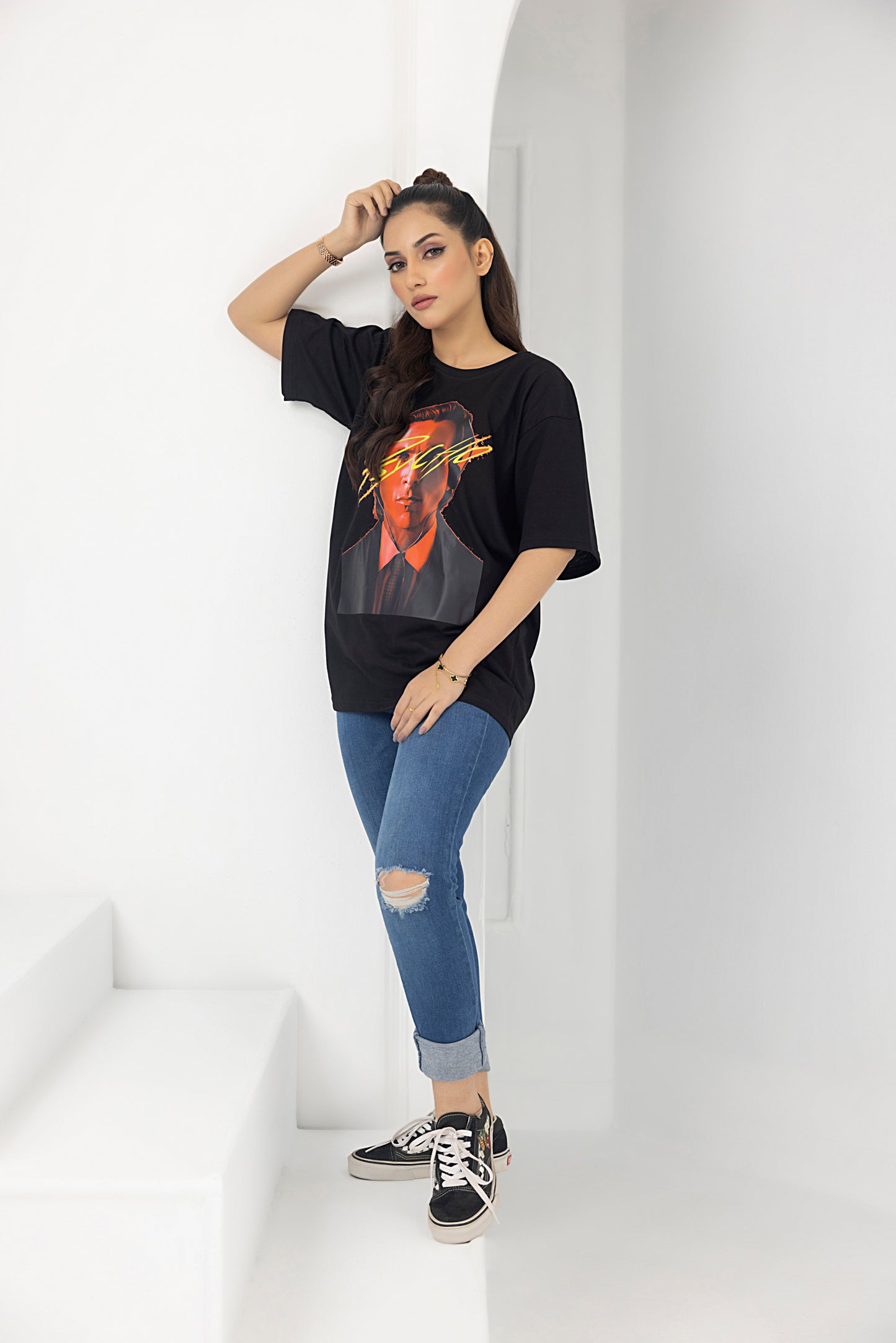 Psycho BF baggy shirt (Black)