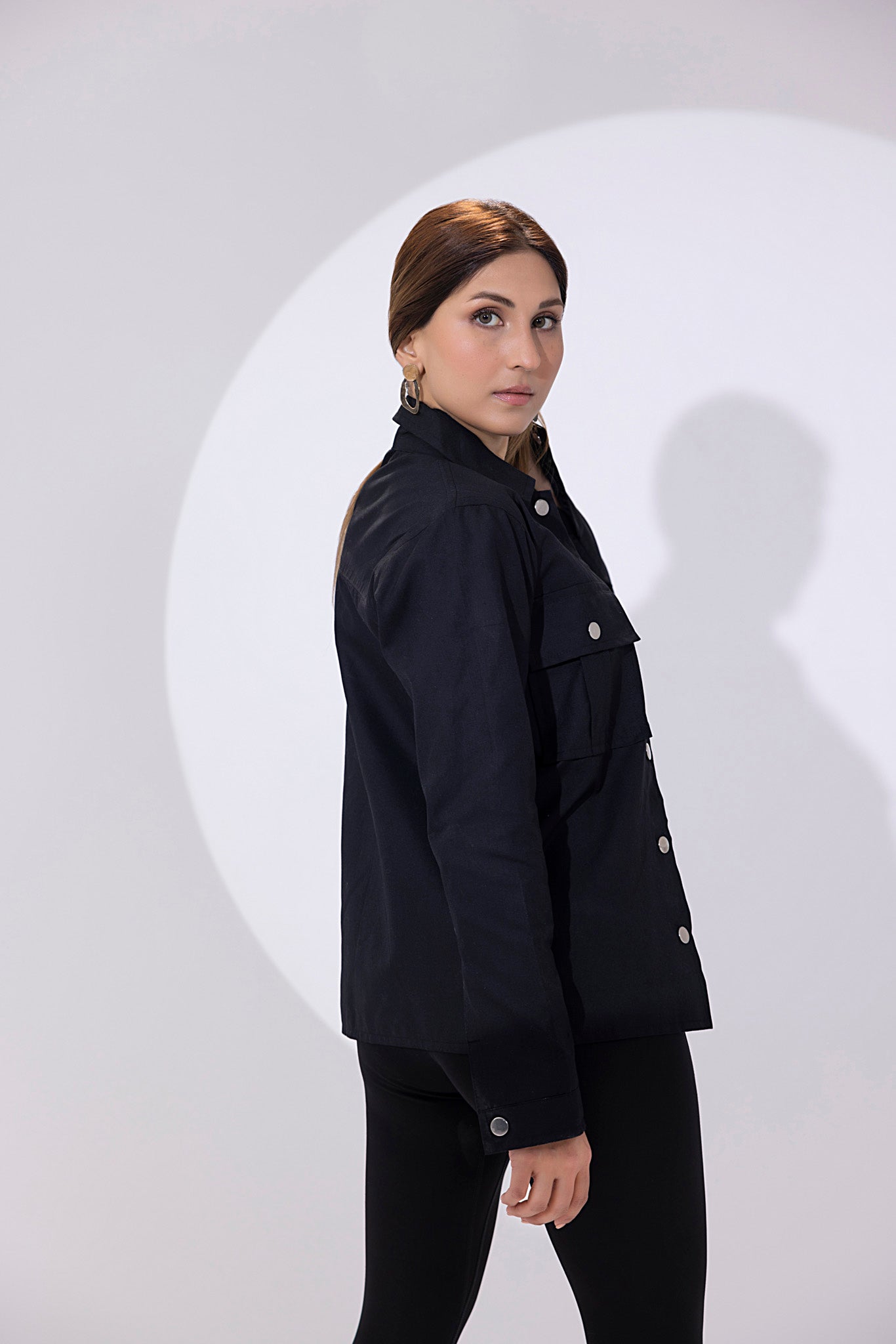 Women's twill black jacket
