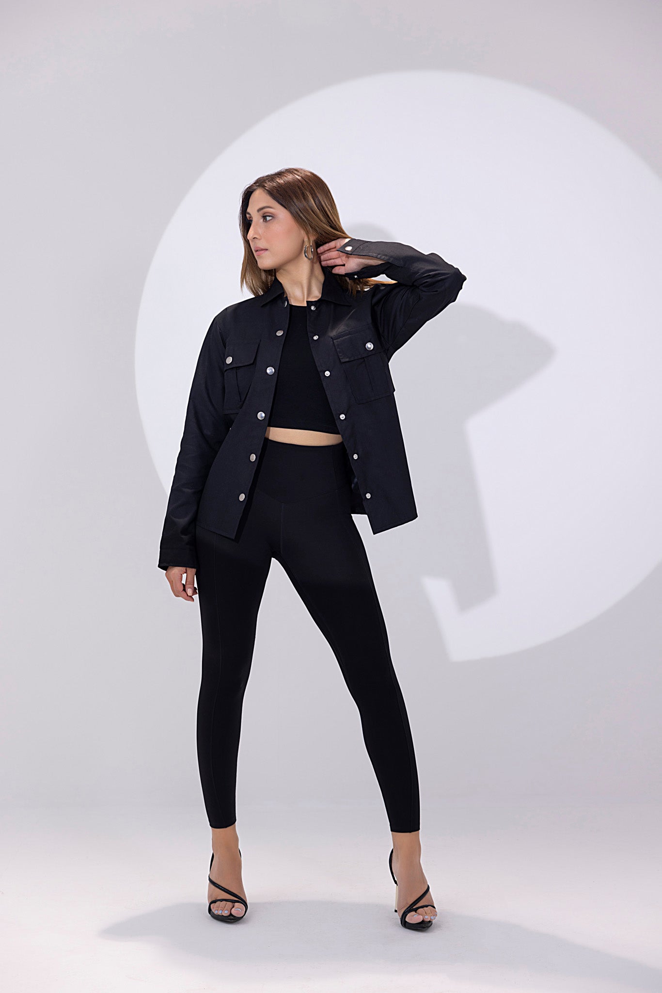 Women's twill black jacket
