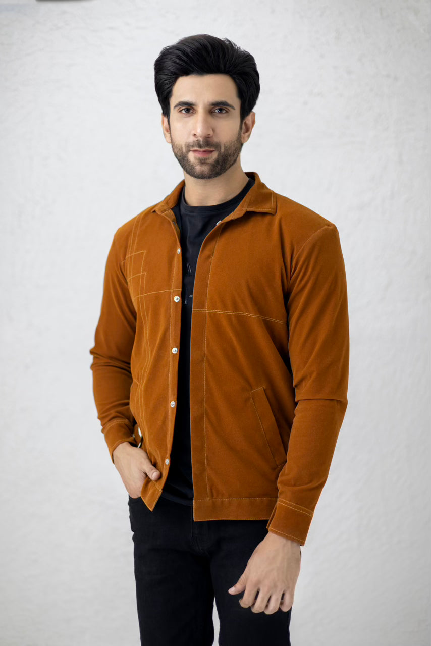 Mustard Men's Suede Jacket