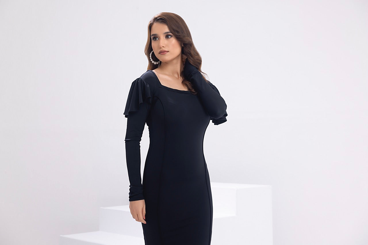Women's lycra black bodycon. 