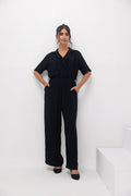 Women's nylon black jumpsuit.