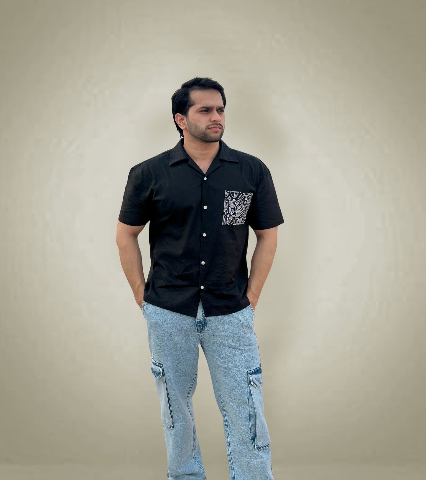 Droplit Cuban Collar Embroidered Shirt