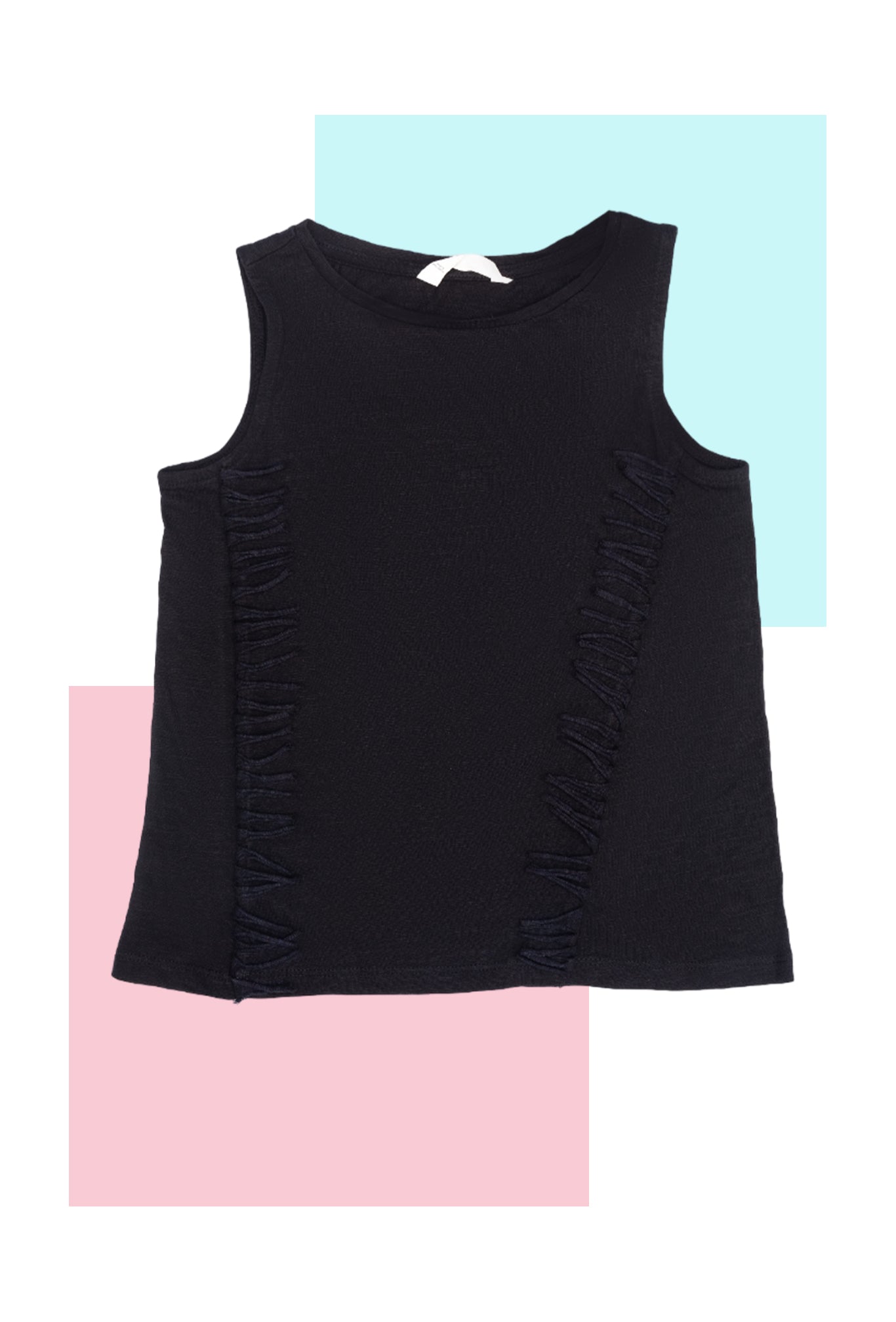 Girl's black sleeveless top