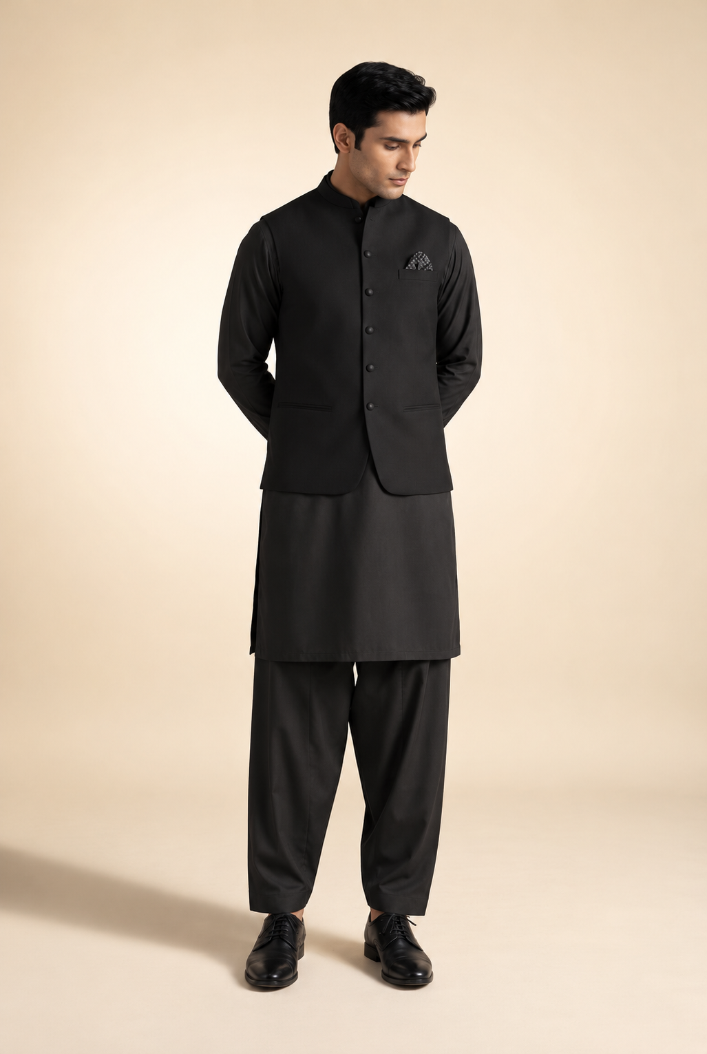 BLACK MENS WAIST COAT