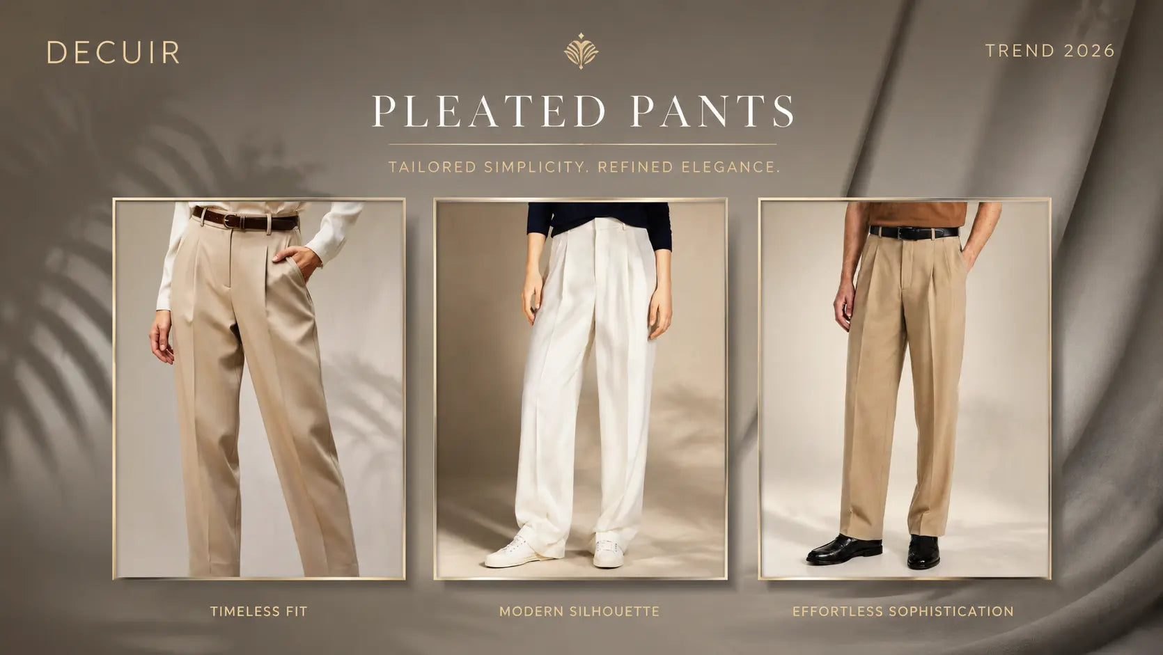 Mens Pleated pants