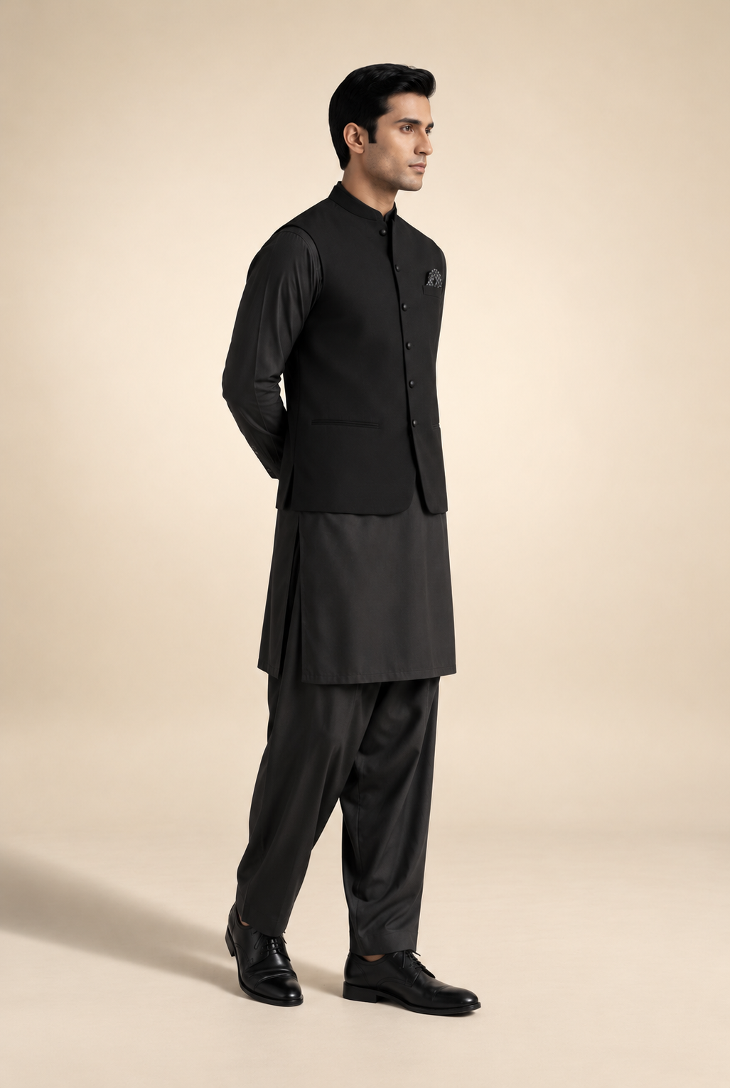 BLACK MENS WAIST COAT