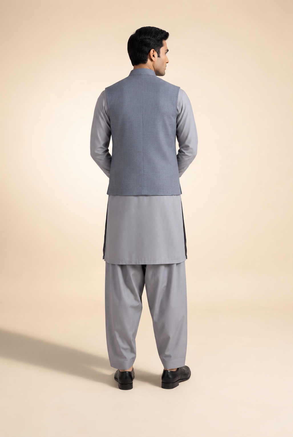 SILVER GREY MENS WAIST COAT