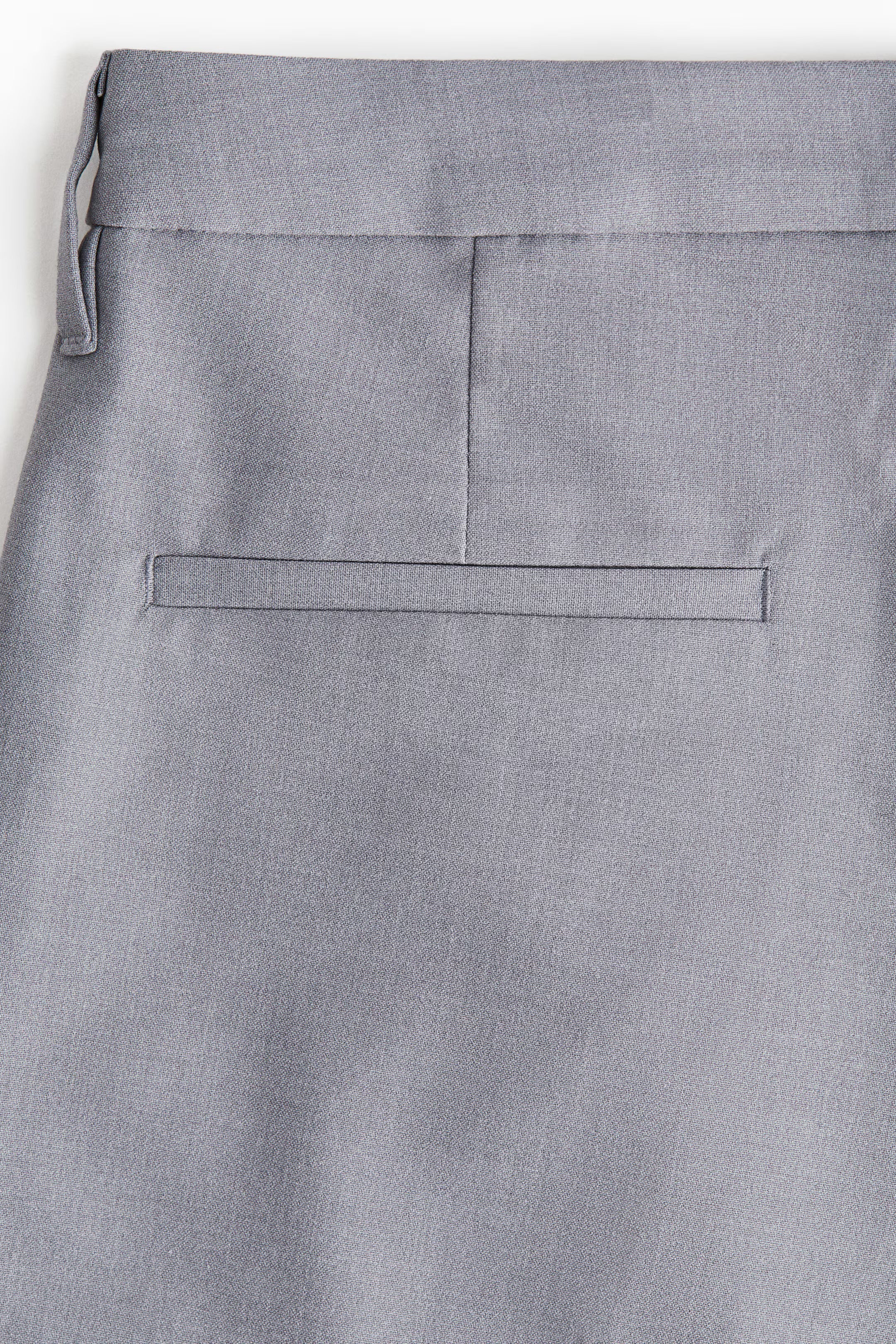 Double pleat grey straight leg pants  Mens