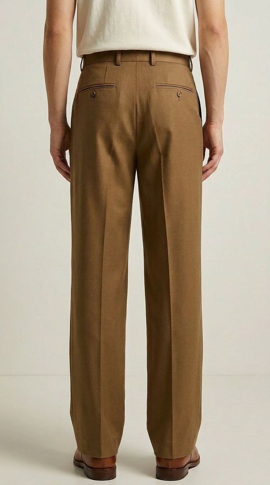 Single pleat Copper straight leg pants  Mens
