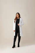 Women's fleece white short lapel coat.