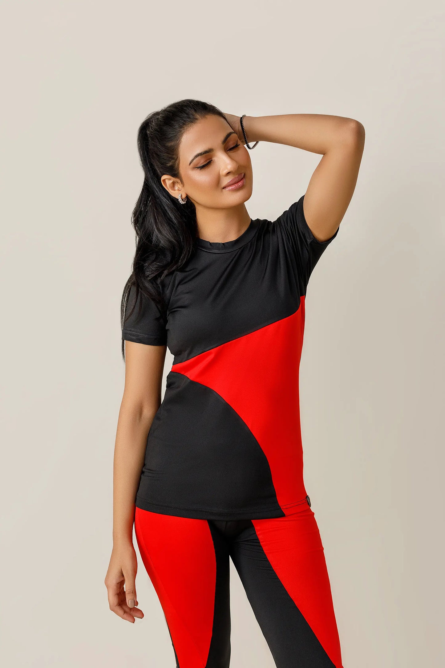 Jump & Jive Activewear Suit (Red and Black)