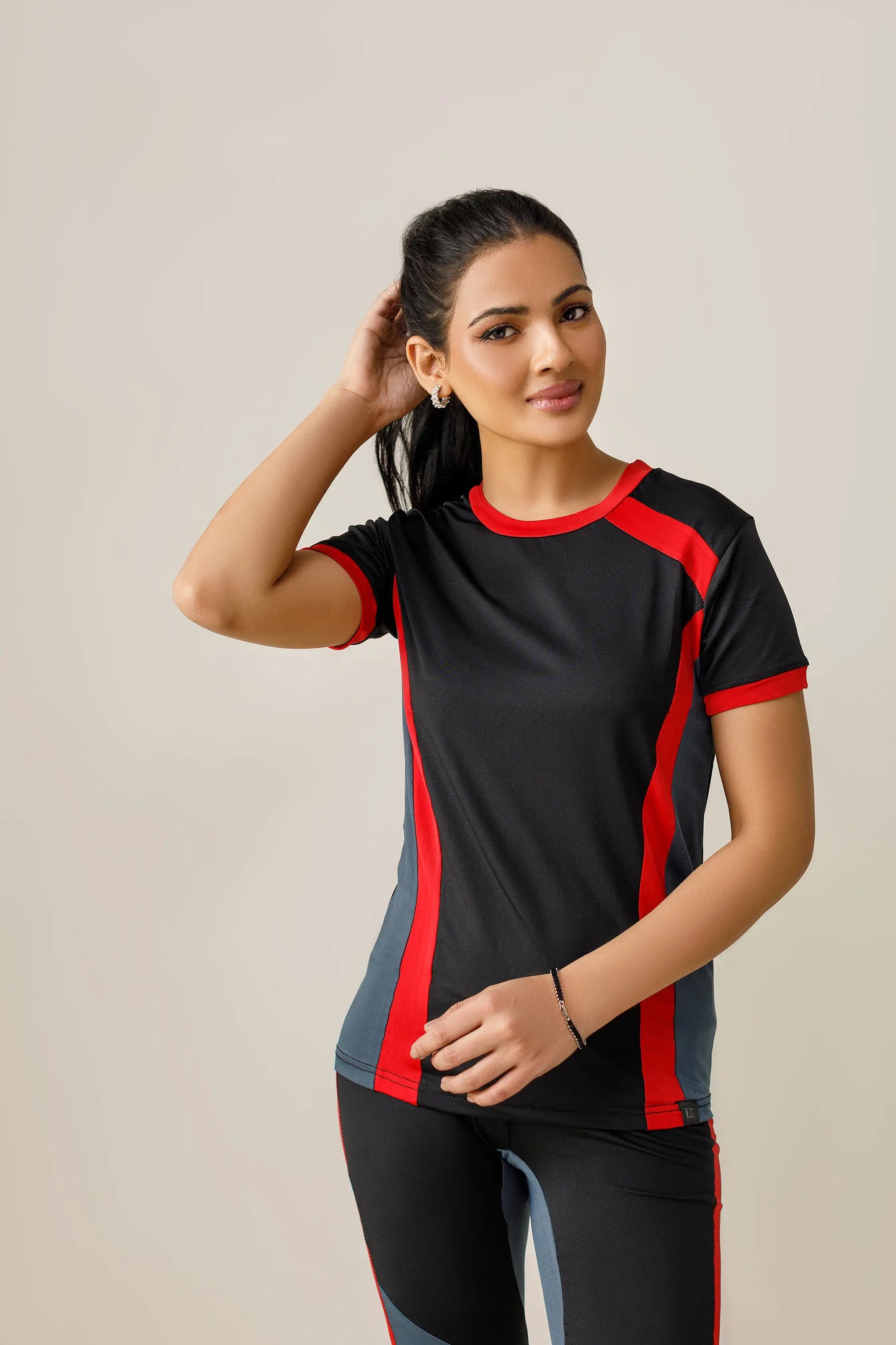 Beyond Performance Activewear Tracksuit (Red Grey and Black)