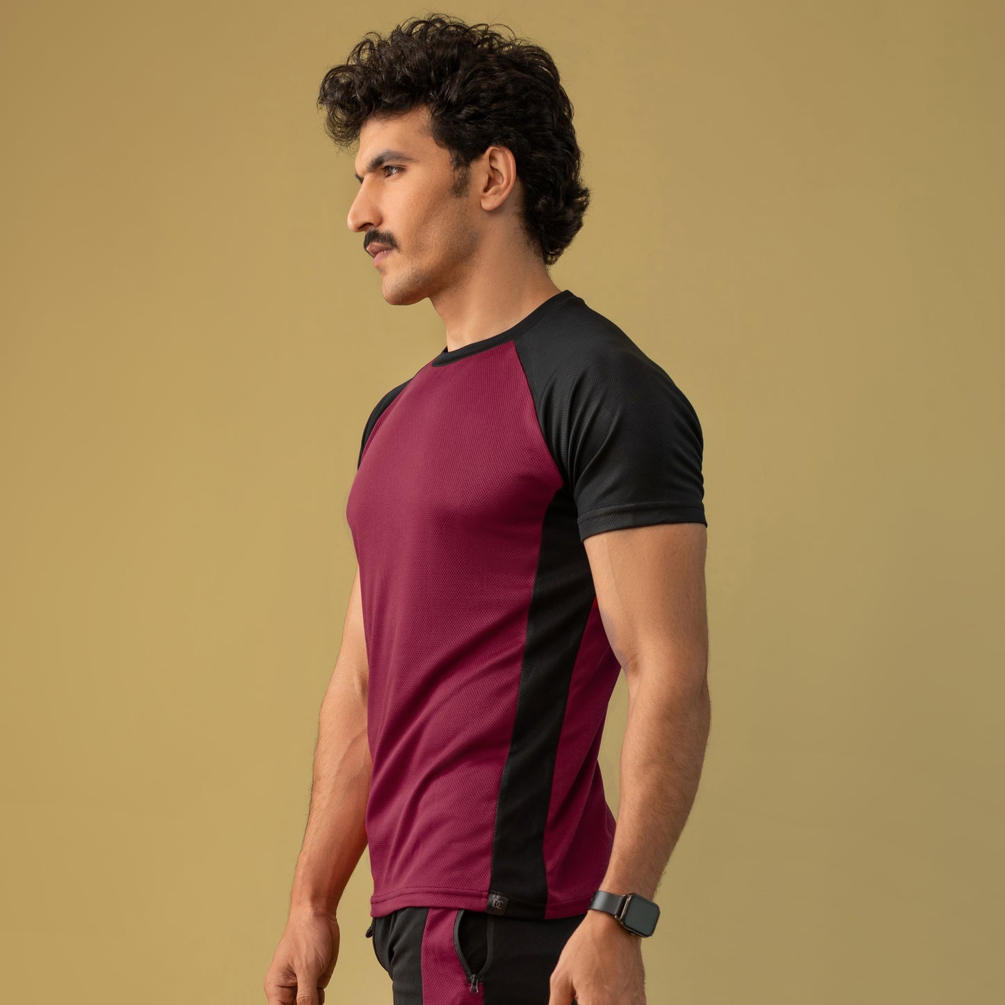 Expressive Victory Activewear T-shirt (Burgundy & Black)