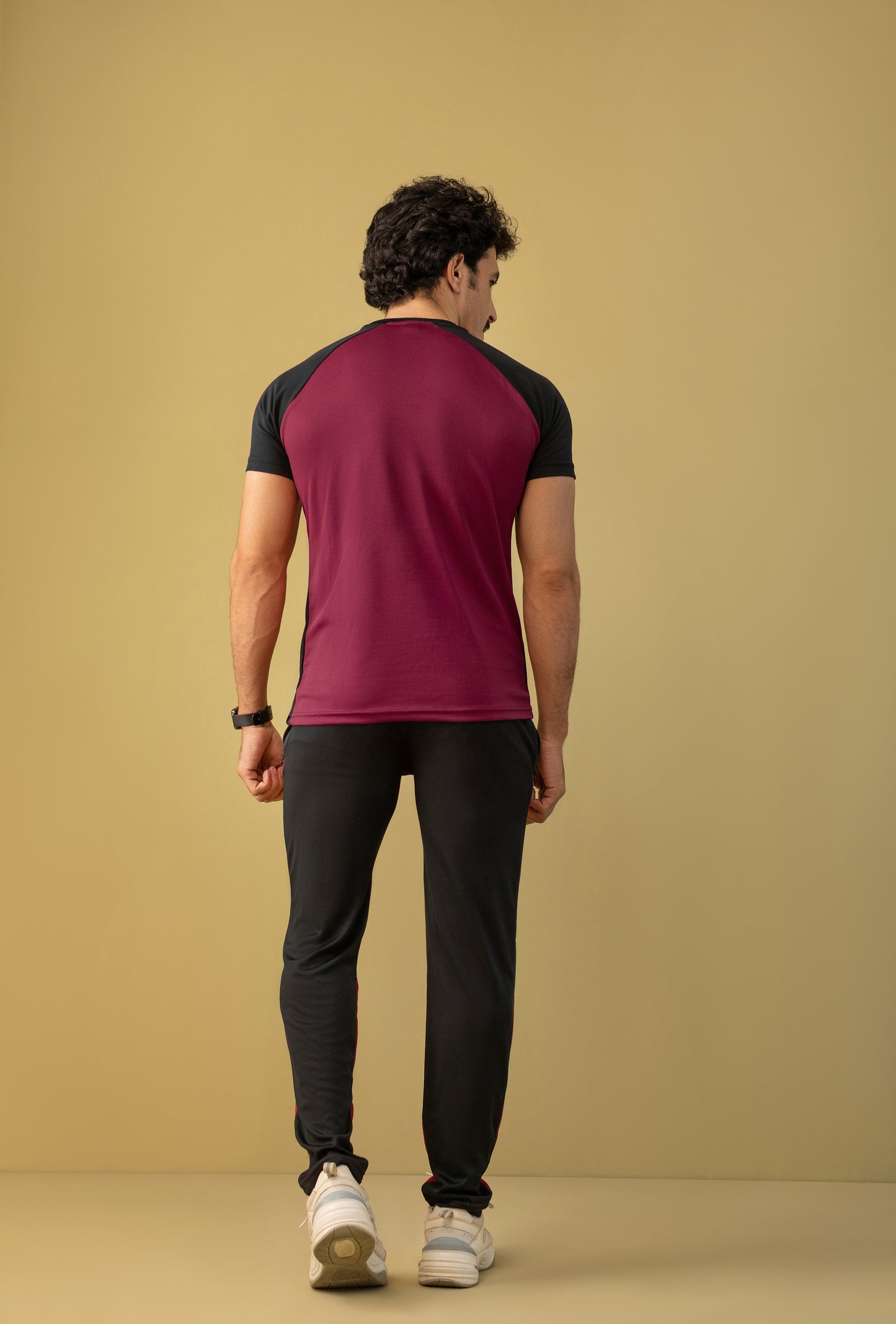 Expressive Victory Activewear Suit (Burgundy & Black)