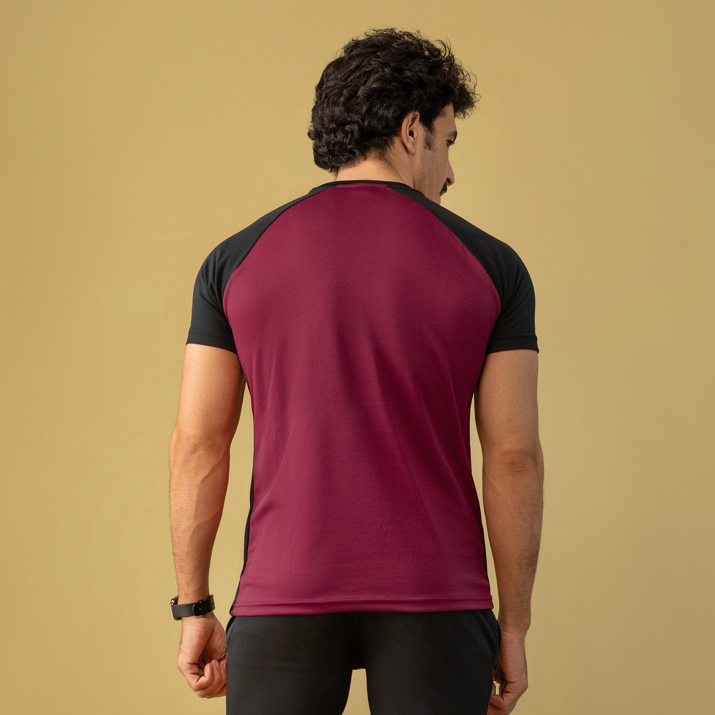 Expressive Victory Activewear T-shirt (Burgundy & Black)