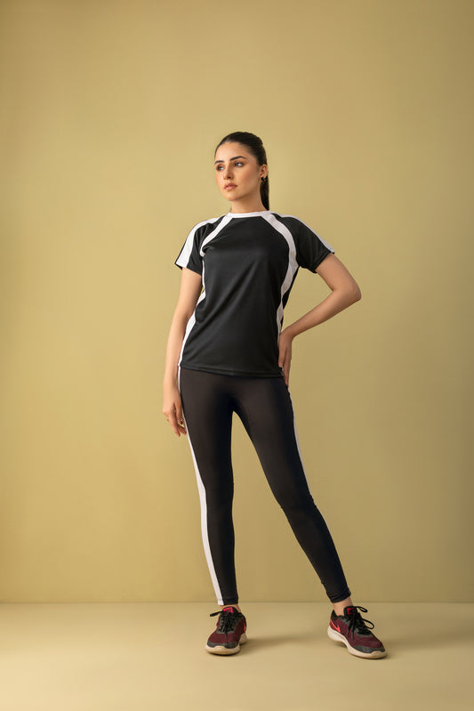 Dominate Activewear Tracksuit (White and Black)