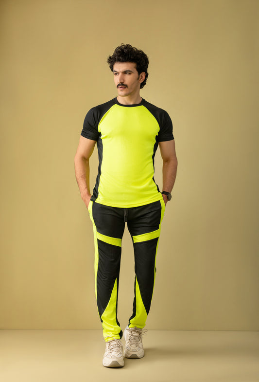 Ignite Your Performance Activewear Suit (Neon & Black)