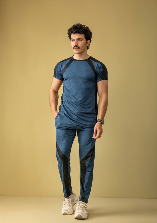 Blue Blaze Activewear Suit (Blue & Black)