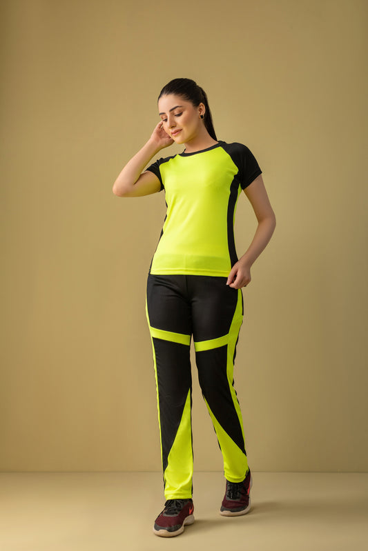 Ignite Your Performance Activewear Tracksuit (Neon and Black)