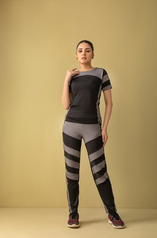 Stealth Power Activewear Suit (Grey and Black)