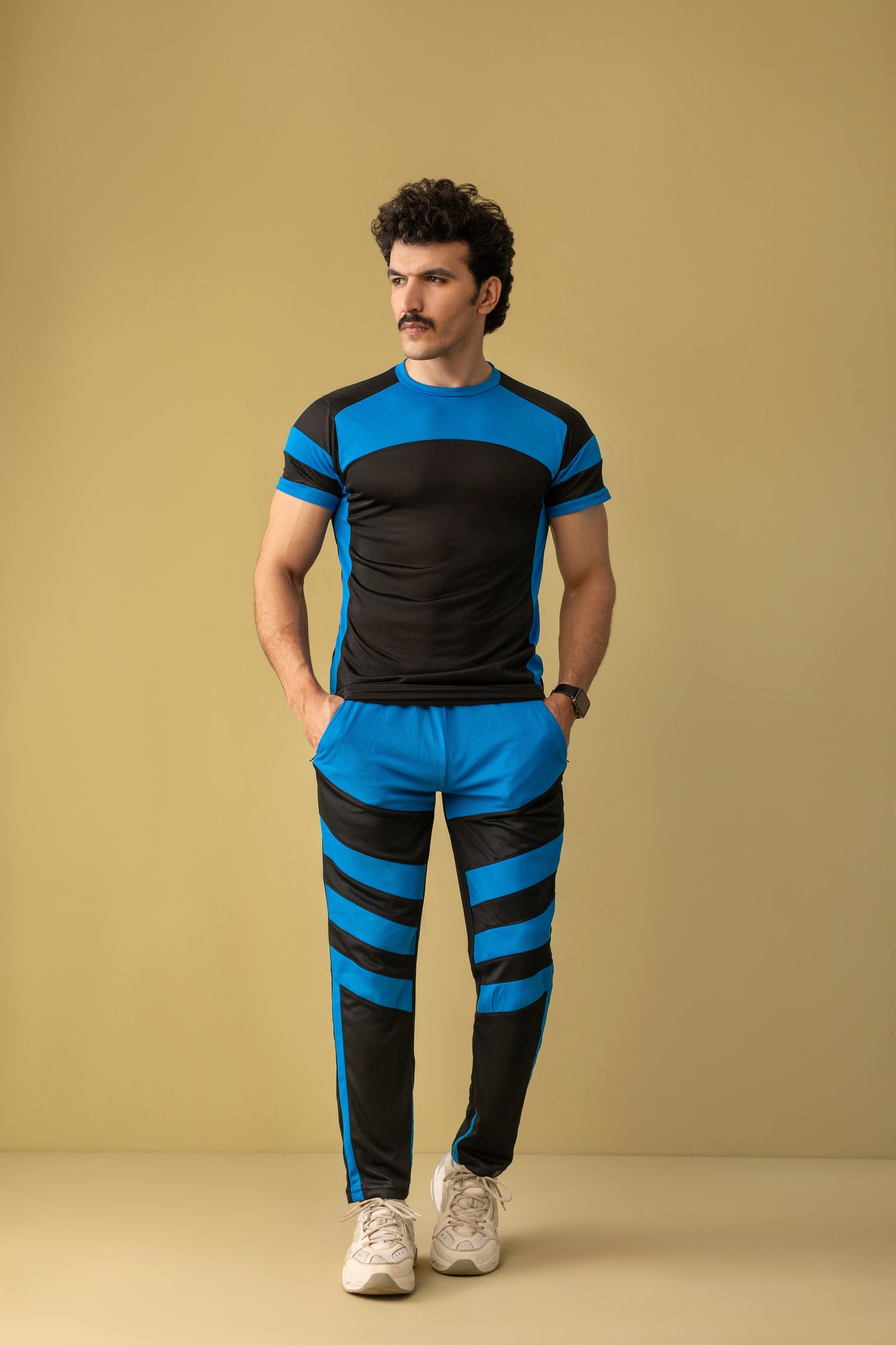 Majestic Moves Activewear Suit (Royal Blue & Black)