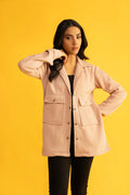 Women's oversize tea pink shacket (Jacket).