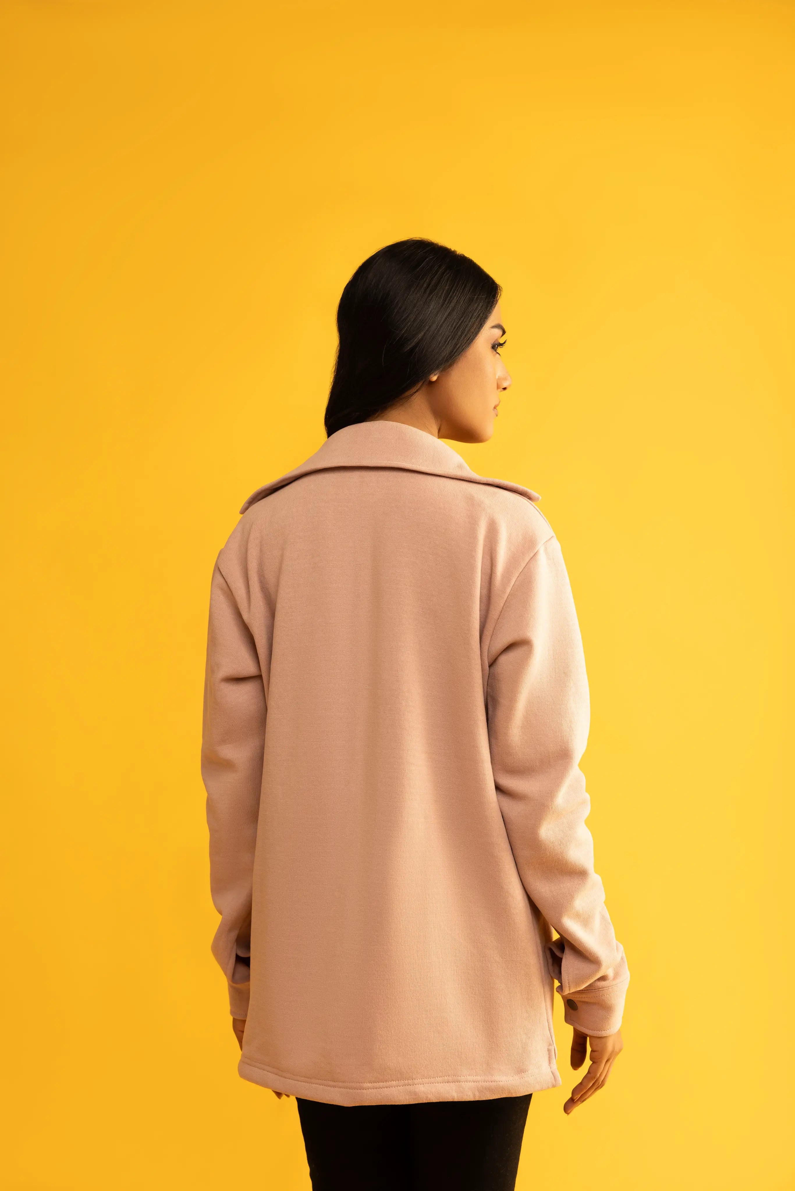 Women's oversize tea pink shacket (Jacket).