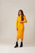 Mustard Yellow highneck Bodycon dress