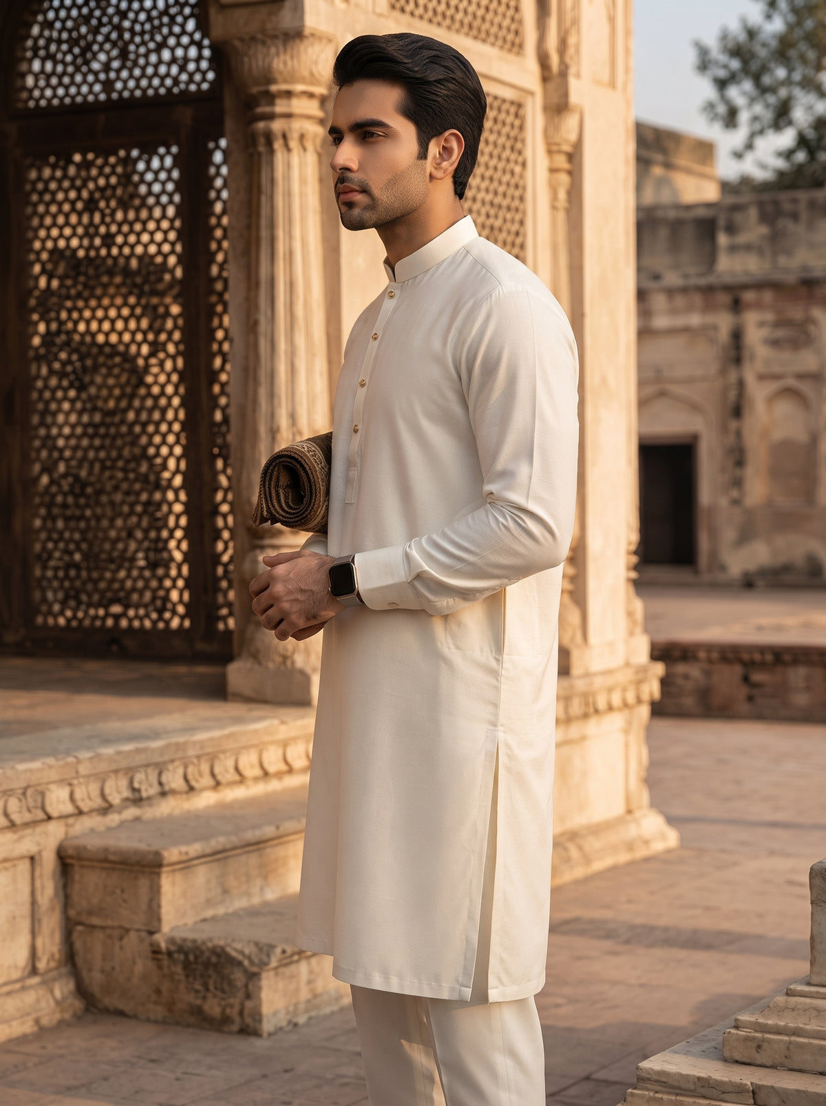 CREME Men's kurta Pajama Cotton