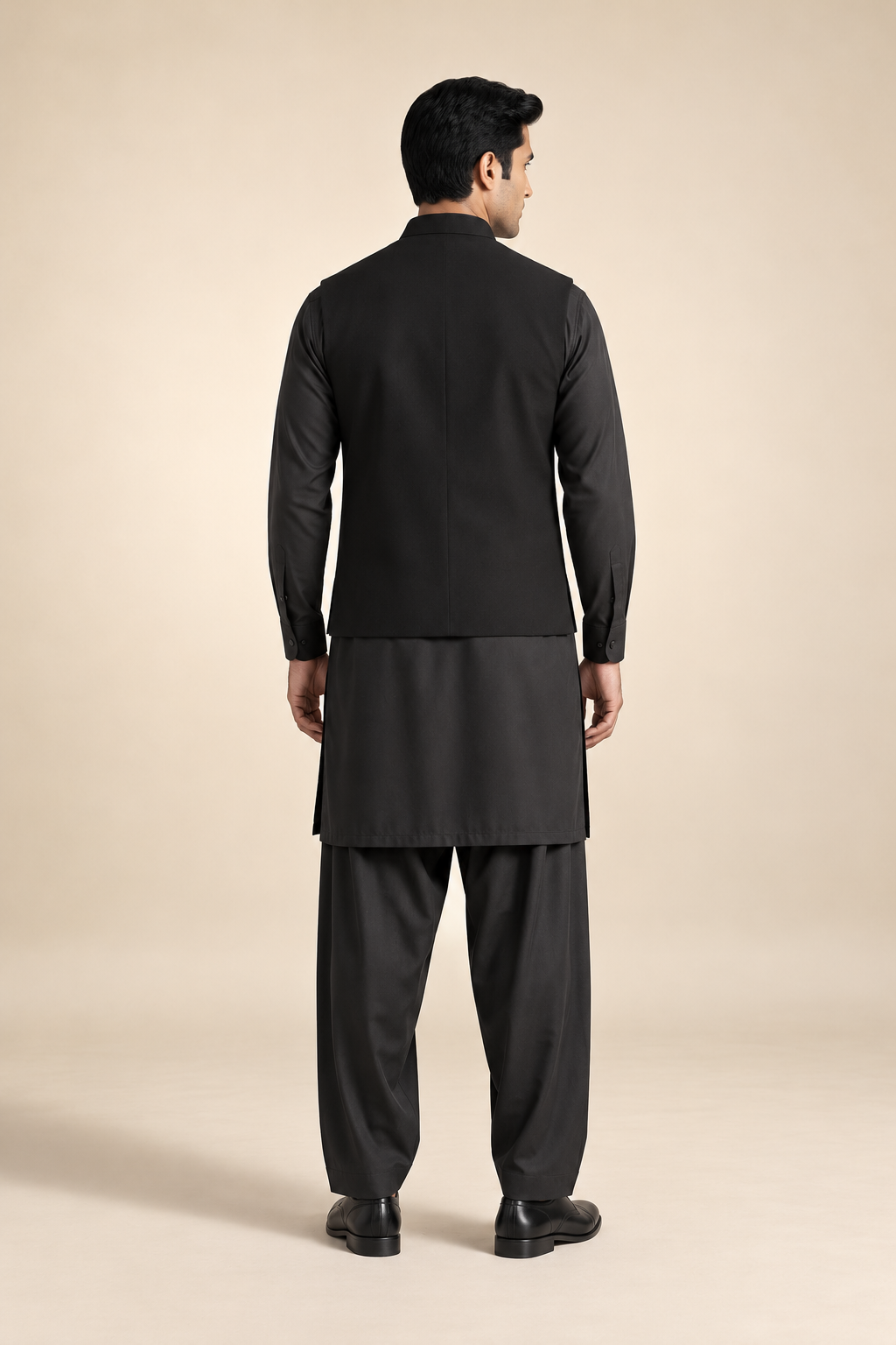 BLACK MENS WAIST COAT