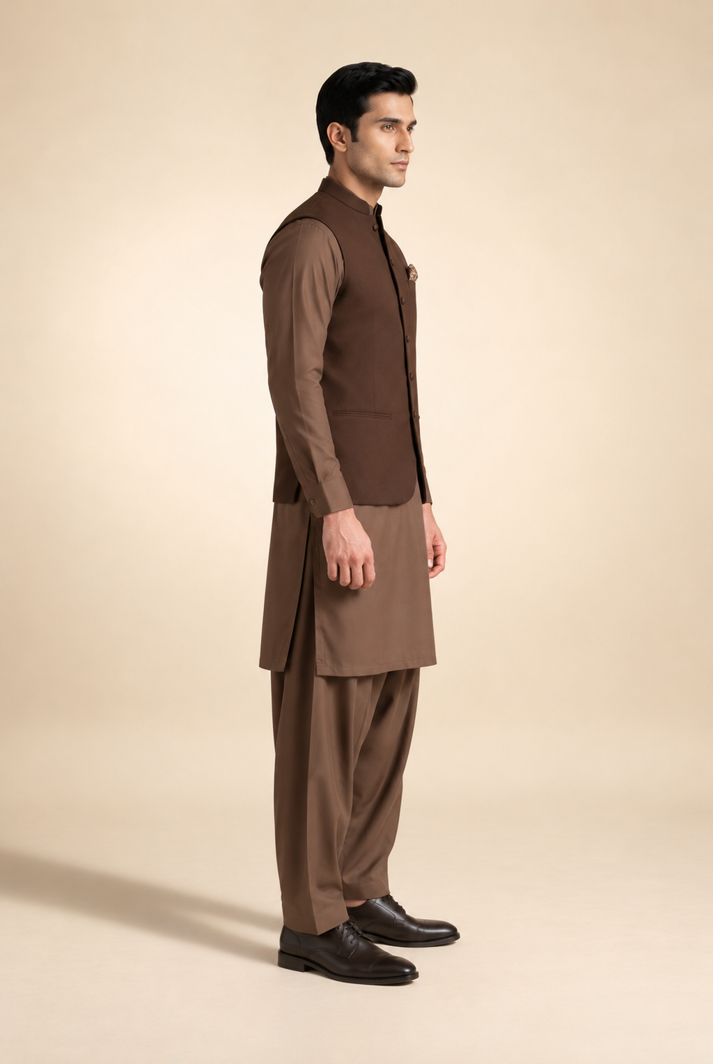 CHOCOLATE BROWN MENS WAIST COAT