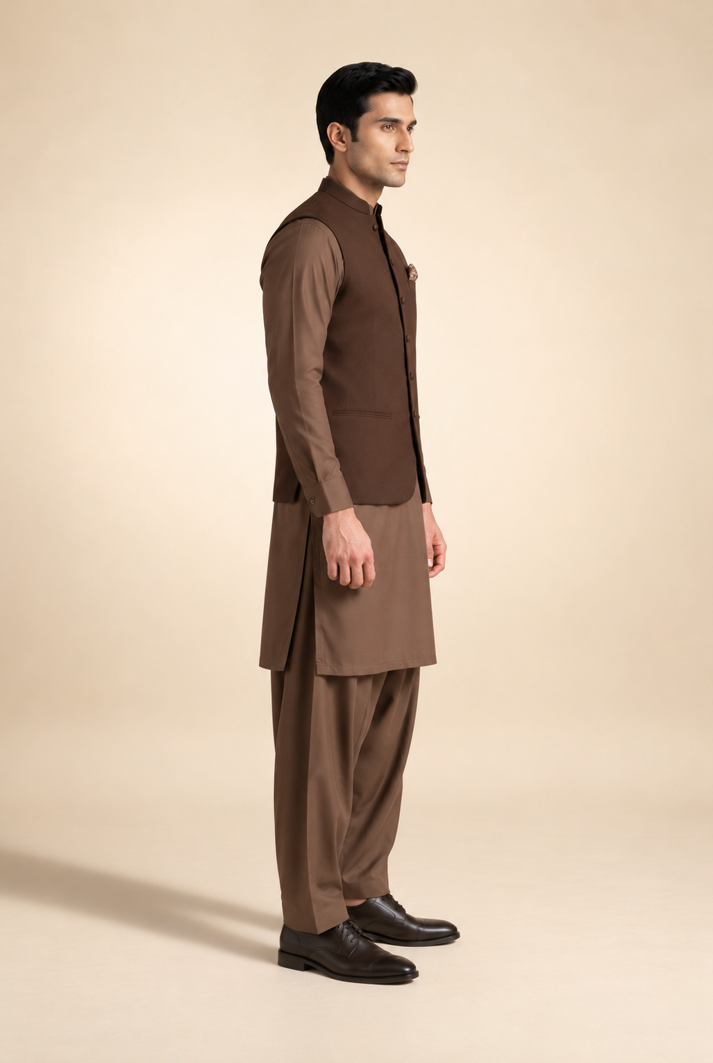 CHOCOLATE BROWN MENS WAIST COAT
