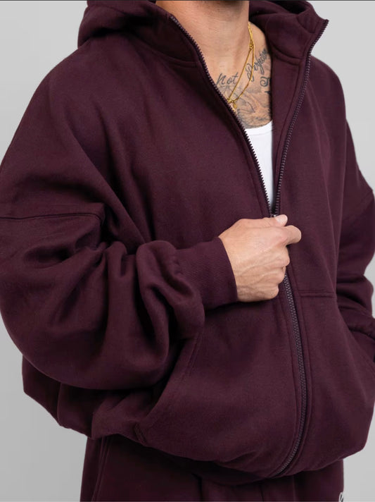 Iron Crimson Men's Zipper Tracksuit