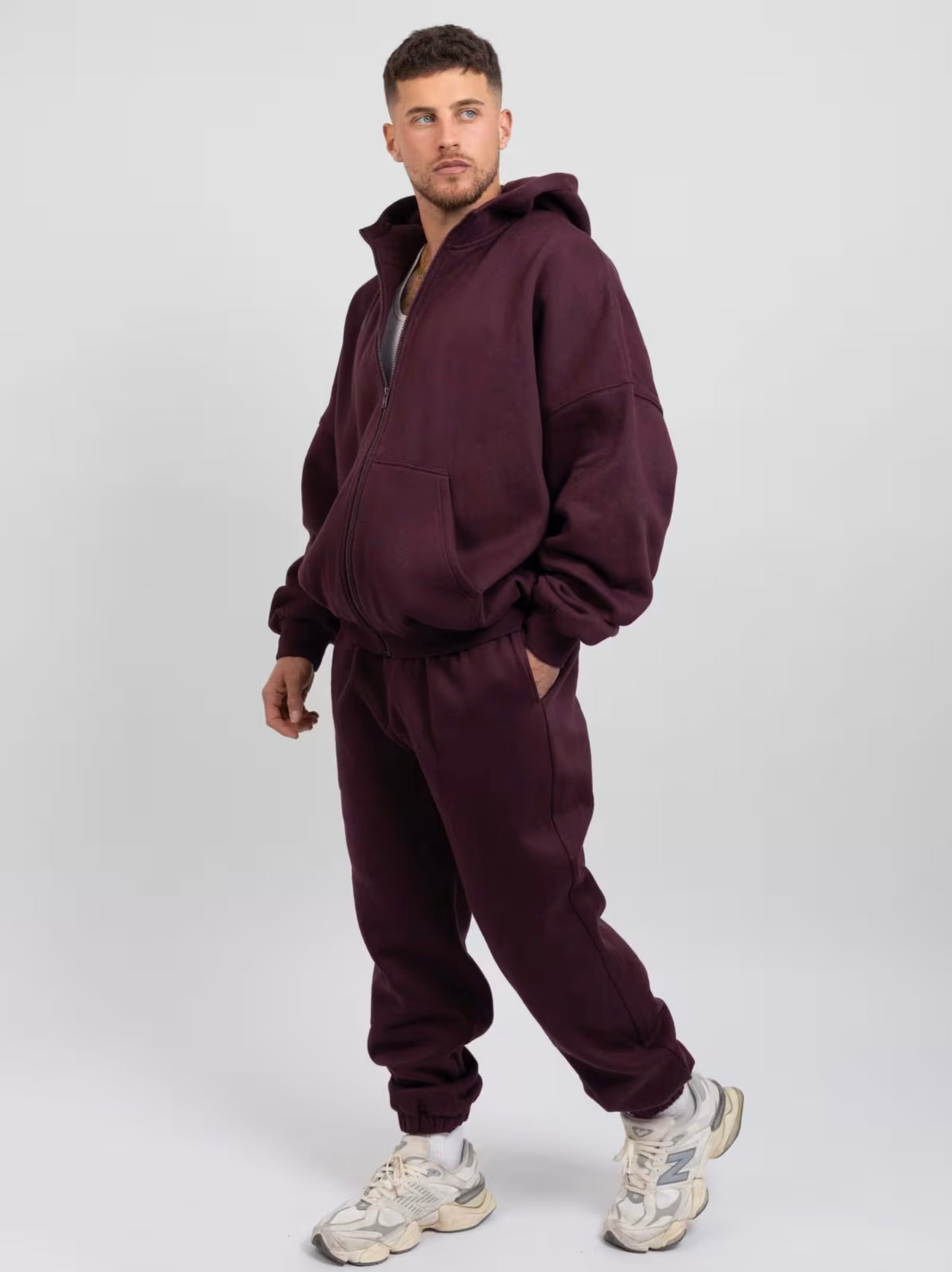 Iron Crimson Men's Zipper Tracksuit