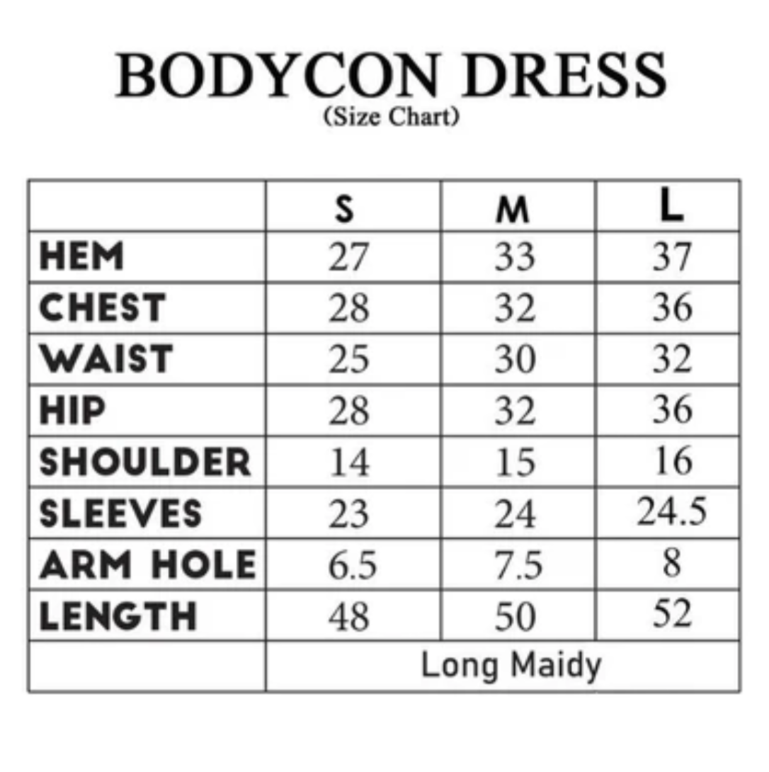 Red roundneck Bodycon dress