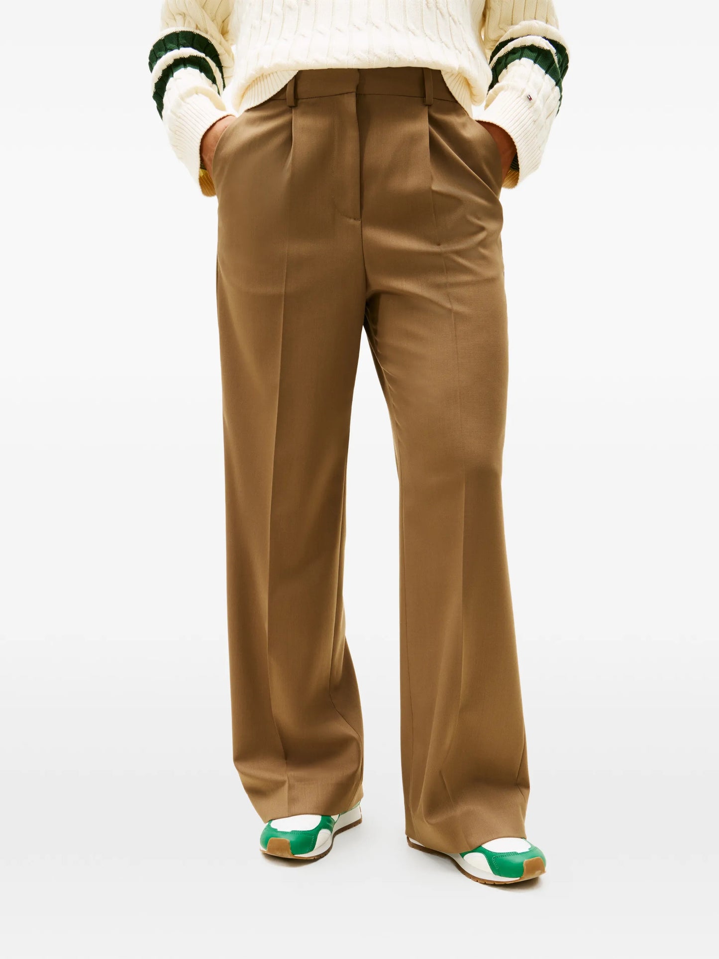 Pleated Lastic Waist Copper Trouser