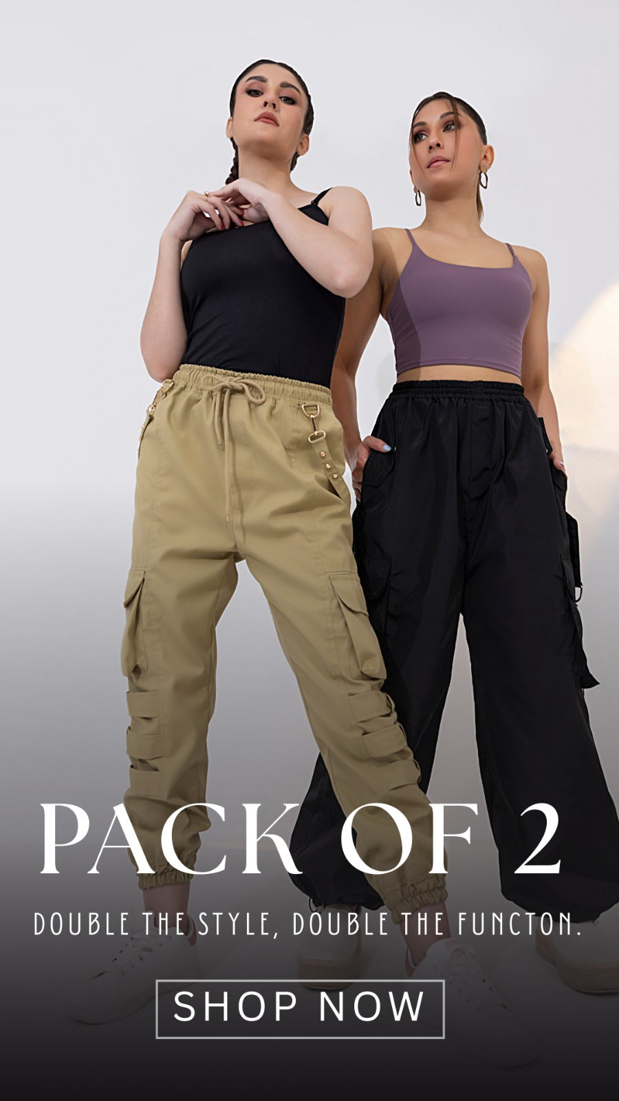 Pack of 2 Women's Cargo Pants