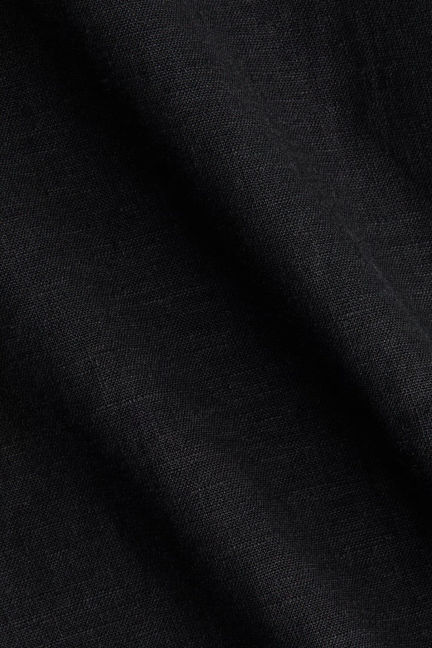 Oversized Linen-Blend Shirt Black