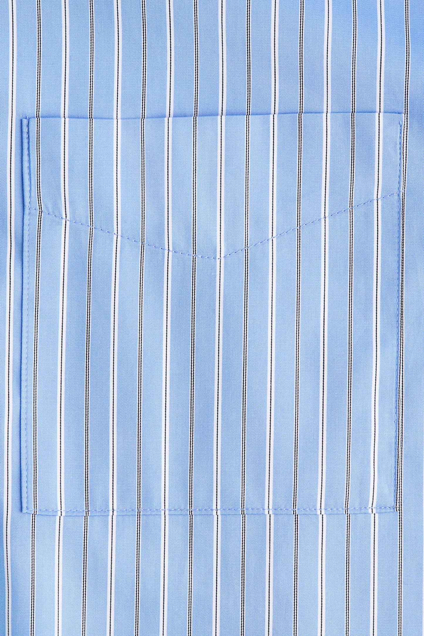 Oversized Poplin Shirt Blue Striped
