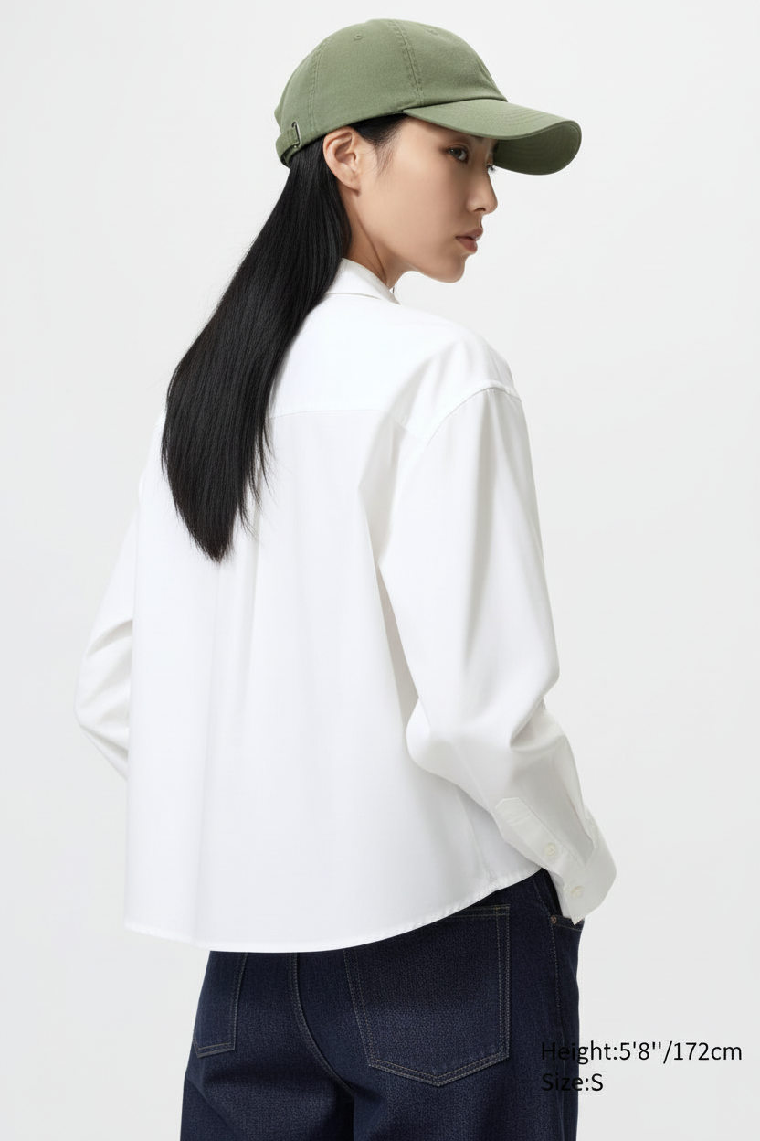 Oxford Boxy Cropped Shirt