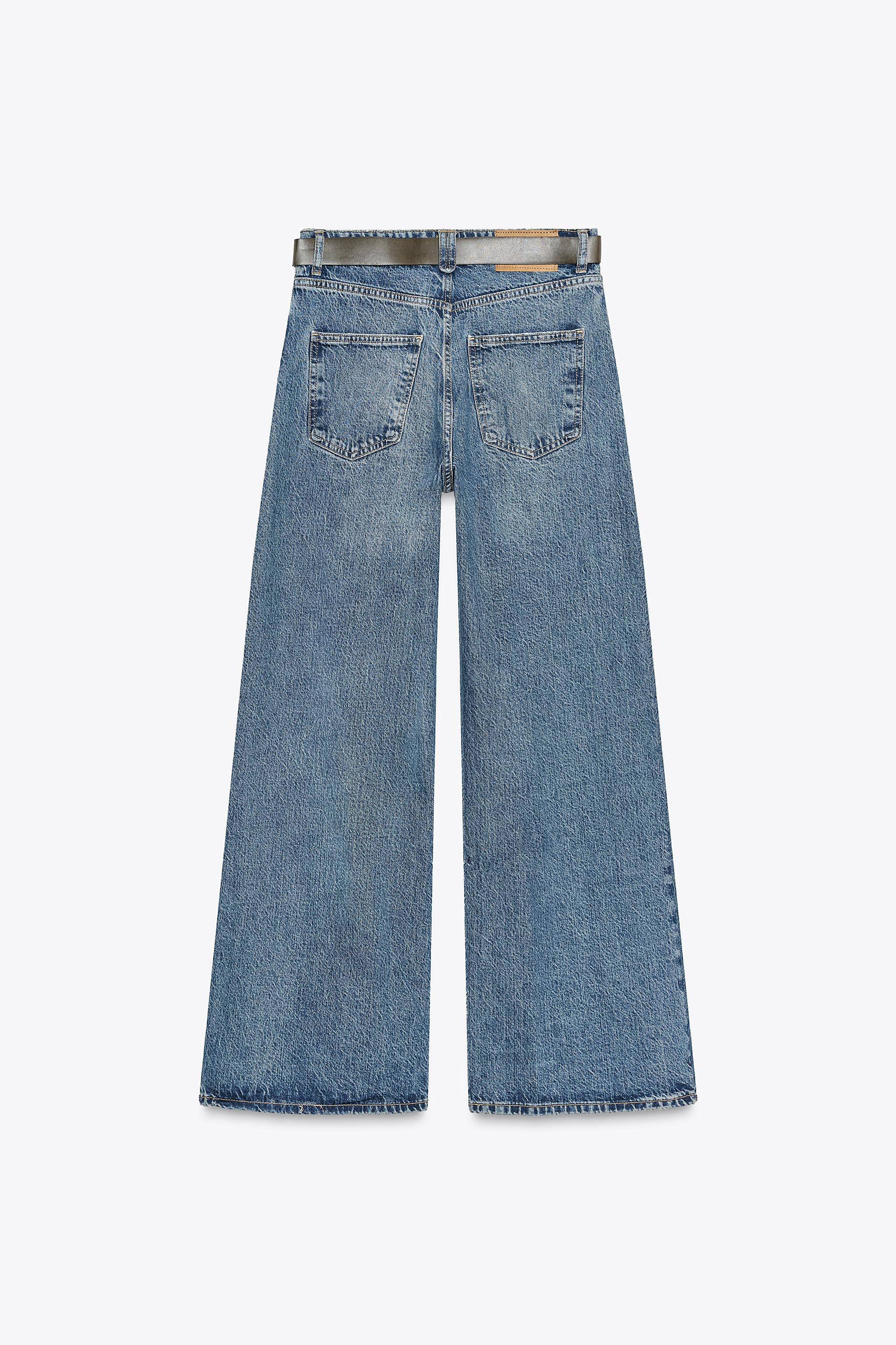 High Waist Wide Leg Loose Fit Dirty blue