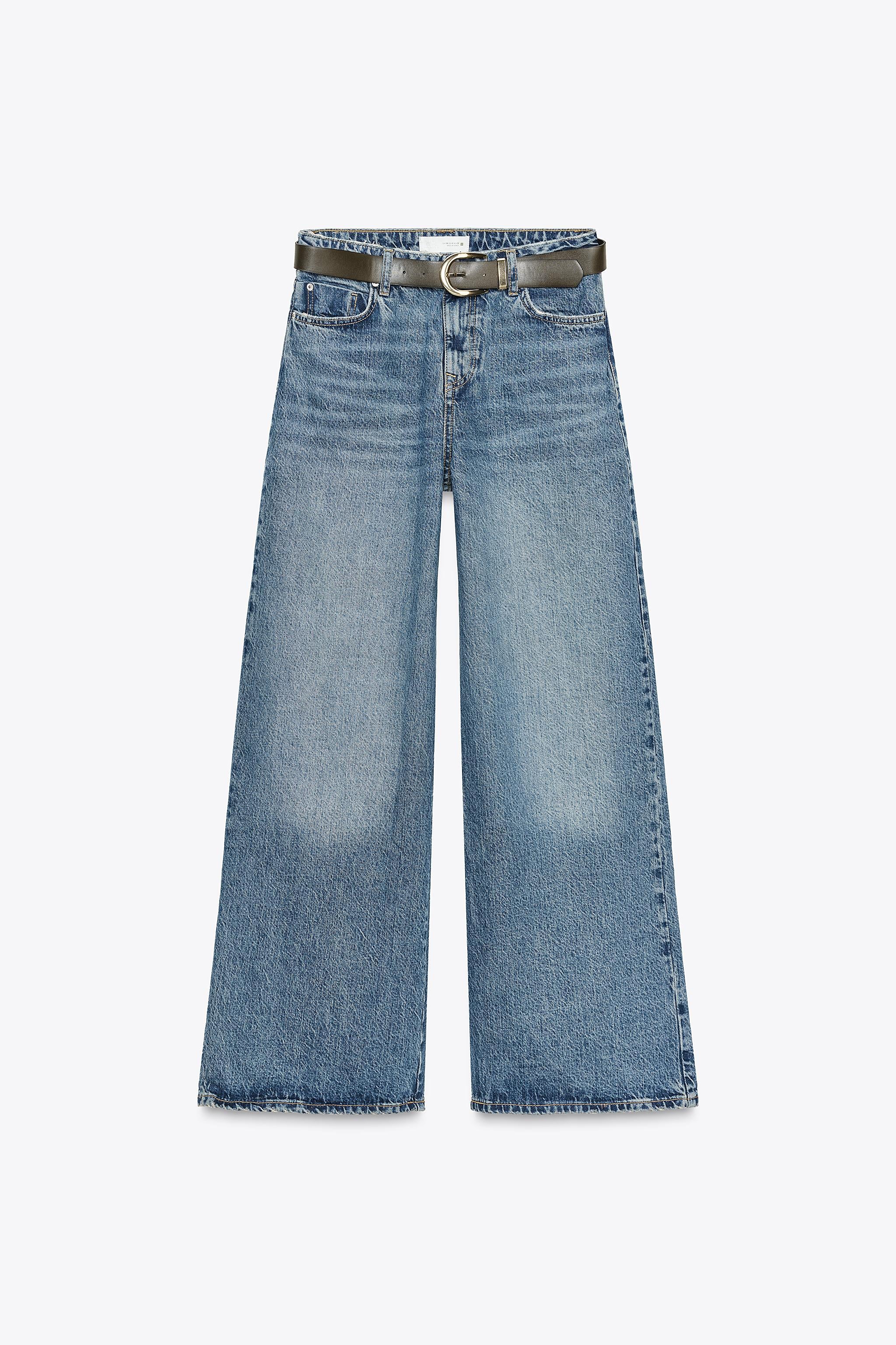 High Waist Wide Leg Loose Fit Dirty blue